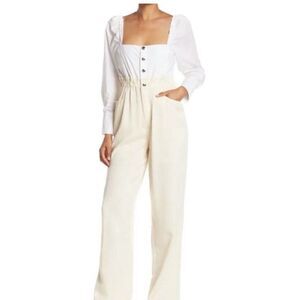 NWT WE WORE WHAT Ivory/Cream Jumpsuit XS